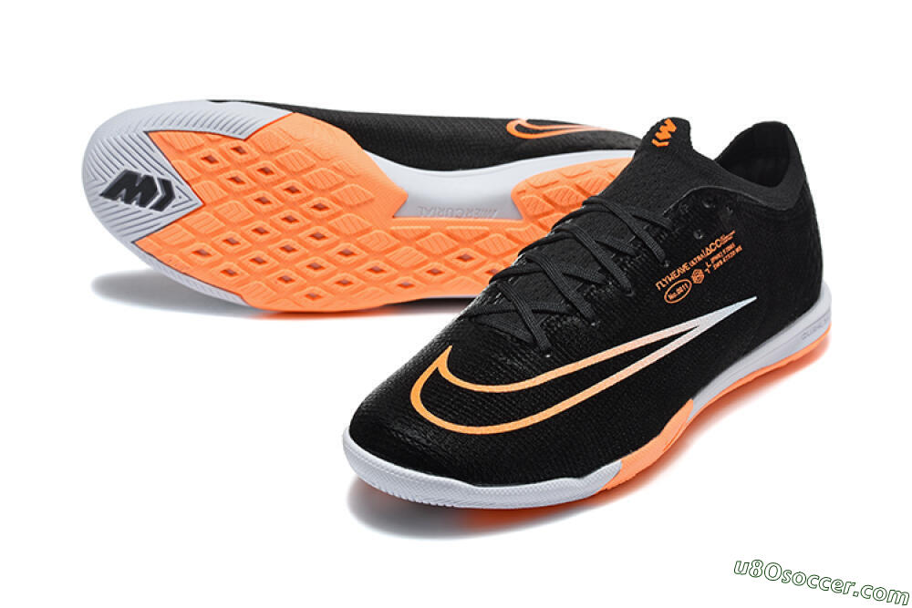 Nike Air Zoom Mercurial Superfly 11 Elite IC Indoor & Futsal Soccer Shoes - Black/Black/Bright Orange 3