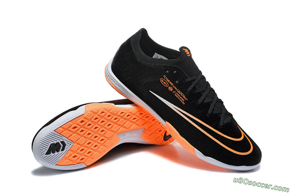 Nike Air Zoom Mercurial Superfly 11 Elite IC Indoor & Futsal Soccer Shoes - Black/Black/Bright Orange 4