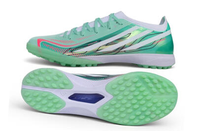 Adidas F50 Elite Laceless TF Artificial Turf Soccer Shoes - Green/Mint Green/Electric Pink