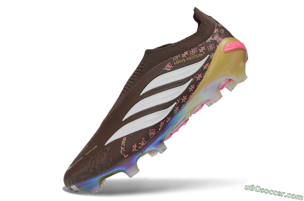 Adidas Predator 26 Elite FG Firm Ground Soccer Cleats - Brown/Chocolate/Iridescent 5