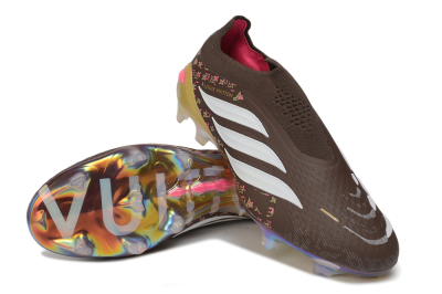 Adidas Predator 26 Elite FG Firm Ground Soccer Cleats - Brown/Chocolate/Iridescent
