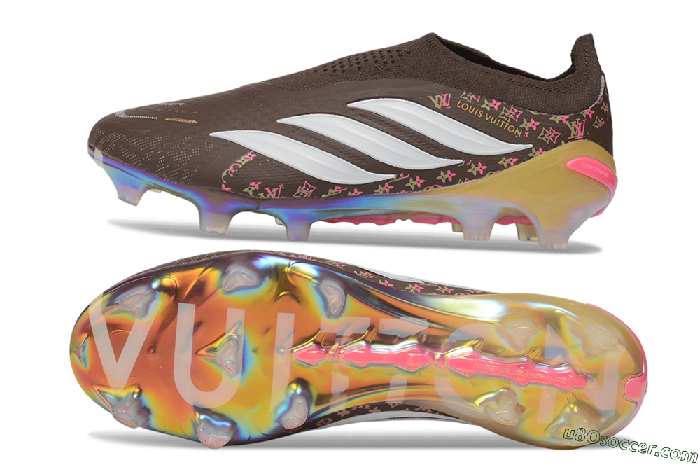 Adidas Predator 26 Elite FG Firm Ground Soccer Cleats - Brown/Chocolate/Iridescent 0