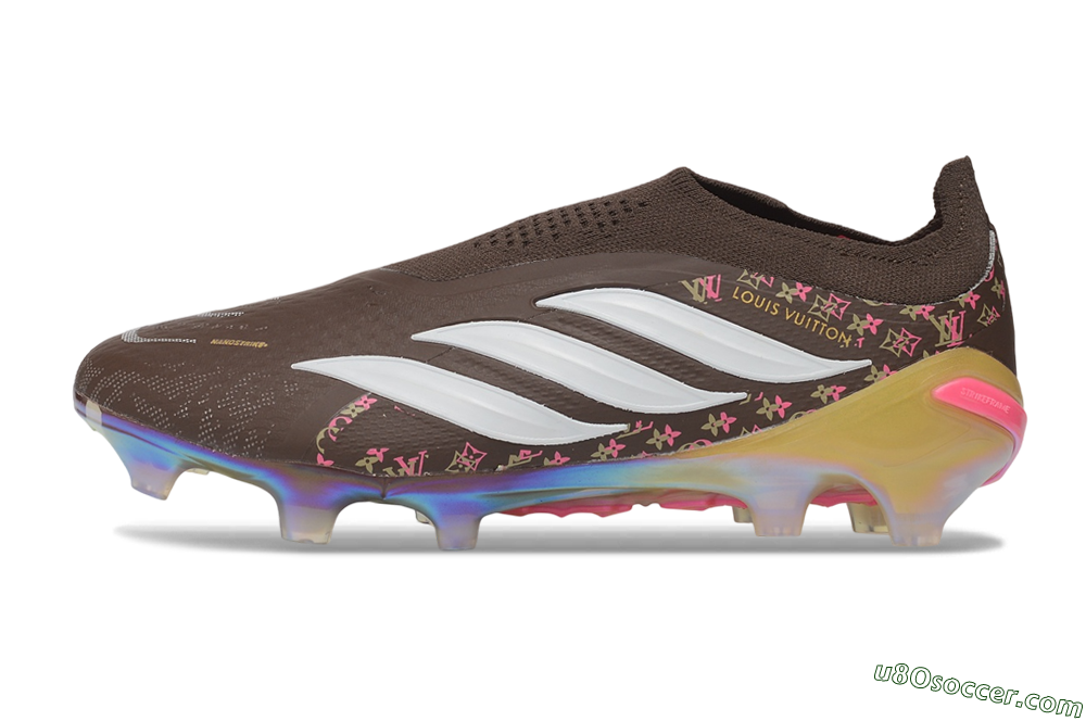 Adidas Predator 26 Elite FG Firm Ground Soccer Cleats - Brown/Chocolate/Iridescent 2