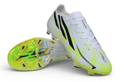 Adidas F50 Hyperfast Elite FG Firm Ground Soccer Cleats - White/Solar Yellow/Core Black