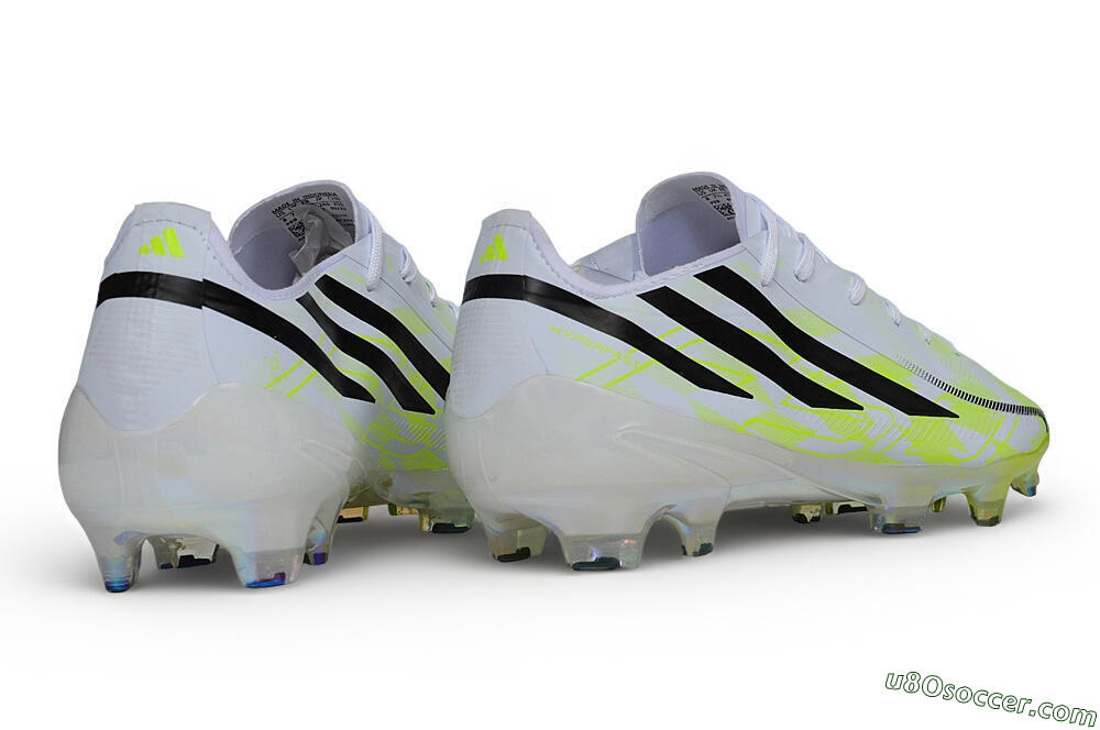 Adidas F50 Hyperfast Elite FG Firm Ground Soccer Cleats - White/Solar Yellow/Core Black 6