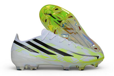 Adidas F50 Hyperfast Elite FG Firm Ground Soccer Cleats - White/Solar Yellow/Core Black