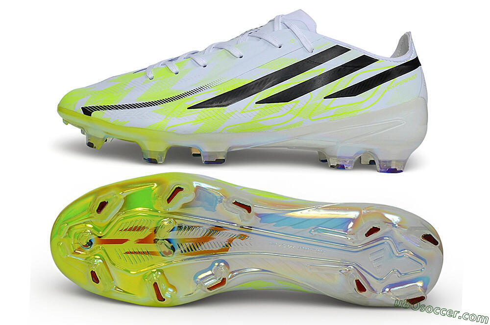Adidas F50 Hyperfast Elite FG Firm Ground Soccer Cleats - White/Solar Yellow/Core Black 0