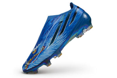 Adidas F50 Hyperfast Elite Laceless FG Firm Ground Soccer Cleats - Blue/Royal Blue/Metallic Gold