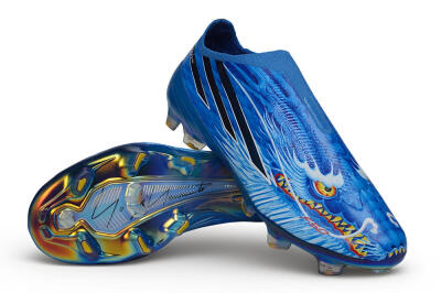 Adidas F50 Hyperfast Elite Laceless FG Firm Ground Soccer Cleats - Blue/Royal Blue/Metallic Gold