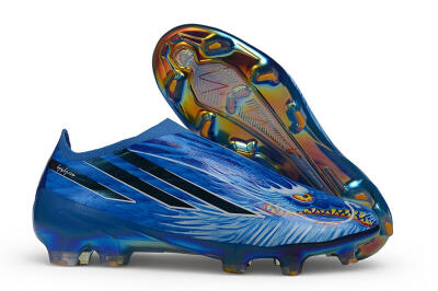 Adidas F50 Hyperfast Elite Laceless FG Firm Ground Soccer Cleats - Blue/Royal Blue/Metallic Gold