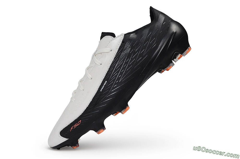 Adidas F50 Elite FG Firm Ground Soccer Cleats - White/Core Black/Solar Orange 5