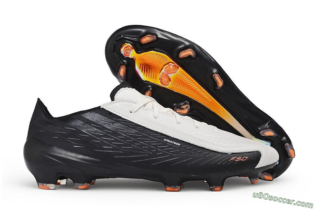 Adidas F50 Elite FG Firm Ground Soccer Cleats - White/Core Black/Solar Orange 1