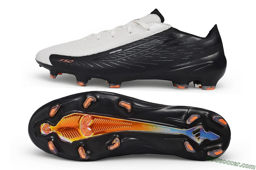 Adidas F50 Elite FG Firm Ground Soccer Cleats - White/Core Black/Solar Orange 0