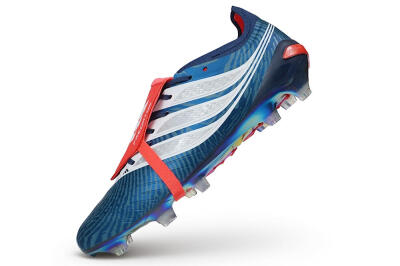Adidas Predator 26 Elite Fold-Over Tongue FG Firm Ground Soccer Cleats - Blue/Collegiate Royal/Solar Red