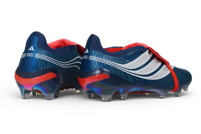 Adidas Predator 26 Elite Fold-Over Tongue FG Firm Ground Soccer Cleats - Blue/Collegiate Royal/Solar Red