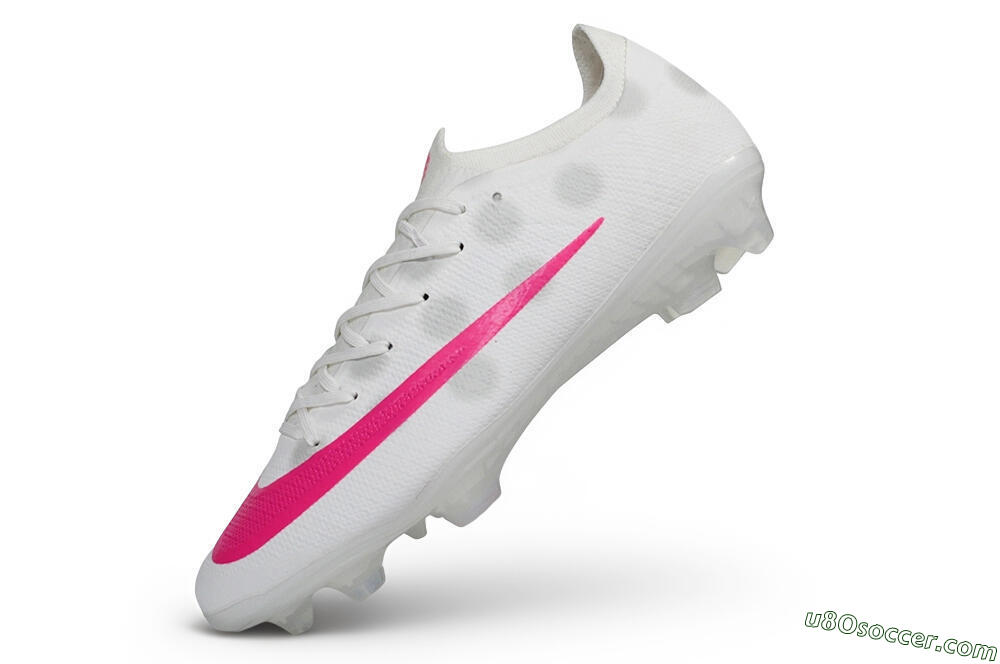 Nike Air Zoom Mercurial Vapor 17 Elite FG Firm Ground Soccer Cleats - White/White/Hyper Pink 5
