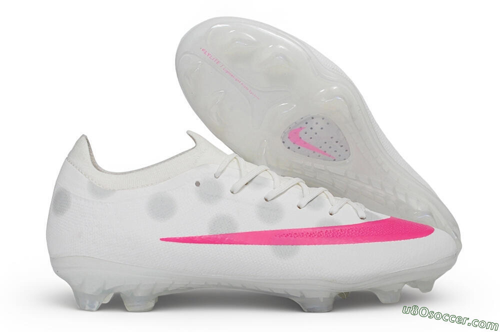 Nike Air Zoom Mercurial Vapor 17 Elite FG Firm Ground Soccer Cleats - White/White/Hyper Pink 1
