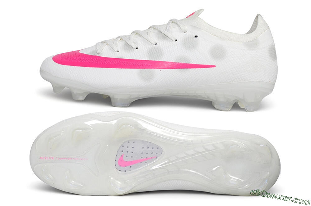 Nike Air Zoom Mercurial Vapor 17 Elite FG Firm Ground Soccer Cleats - White/White/Hyper Pink 0
