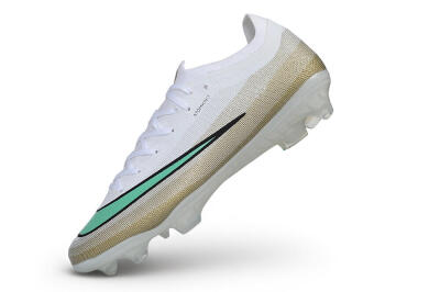 Nike Air Zoom Mercurial Vapor 17 Elite FG Firm Ground Soccer Cleats - White/Metallic Gold/Mint Green