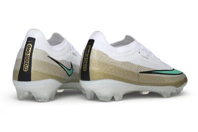 Nike Air Zoom Mercurial Vapor 17 Elite FG Firm Ground Soccer Cleats - White/Metallic Gold/Mint Green