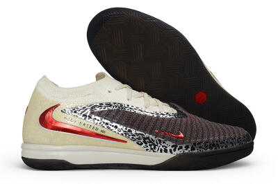 Nike Phantom 6 Elite Low IC Indoor & Futsal Soccer Shoes - Beige/Cream/Metallic Red