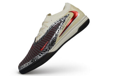 Nike Phantom 6 Elite Low IC Indoor & Futsal Soccer Shoes - Beige/Cream/Metallic Red