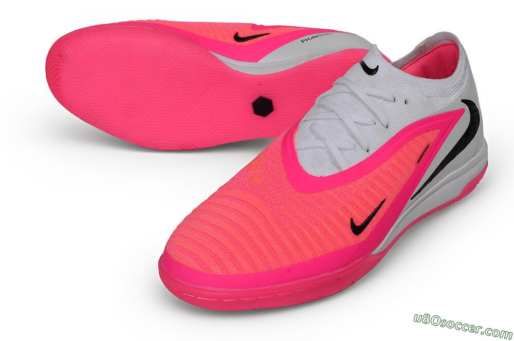 Nike Phantom 6 Elite Low IC Indoor & Futsal Soccer Shoes - Pink/Hyper Pink/Wolf Grey 3