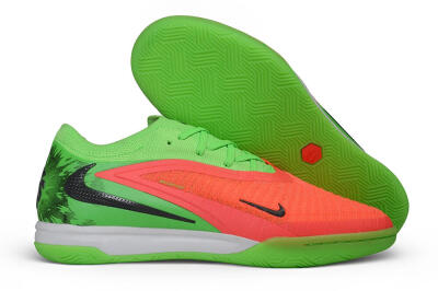 Nike Phantom 6 Elite Low IC Indoor & Futsal Soccer Shoes - Green/Electric Green/Bright Crimson
