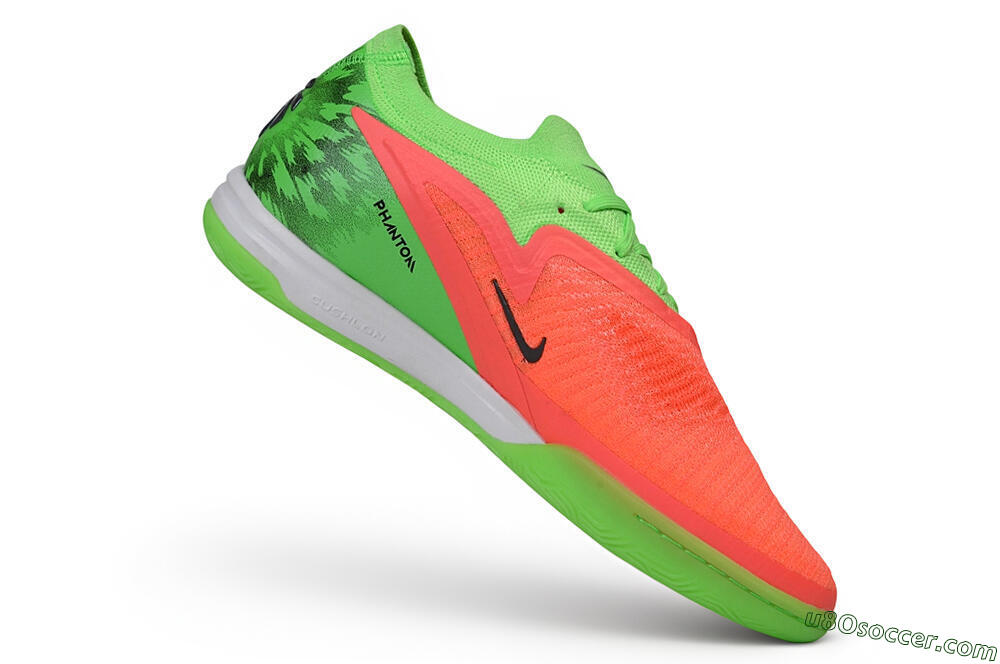Nike Phantom 6 Elite Low IC Indoor & Futsal Soccer Shoes - Green/Electric Green/Bright Crimson 4