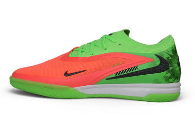 Nike Phantom 6 Elite Low IC Indoor & Futsal Soccer Shoes - Green/Electric Green/Bright Crimson
