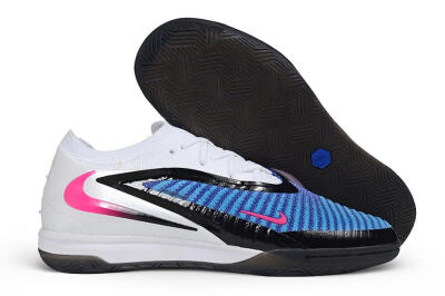 Nike Phantom 6 Elite Low IC Indoor & Futsal Soccer Shoes - White/Baltic Blue/Hyper Pink