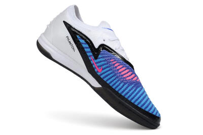 Nike Phantom 6 Elite Low IC Indoor & Futsal Soccer Shoes - White/Baltic Blue/Hyper Pink