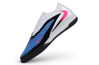 Nike Phantom 6 Elite Low IC Indoor & Futsal Soccer Shoes - White/Baltic Blue/Hyper Pink