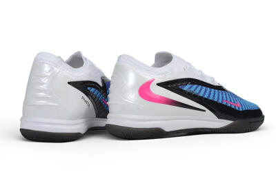 Nike Phantom 6 Elite Low IC Indoor & Futsal Soccer Shoes - White/Baltic Blue/Hyper Pink