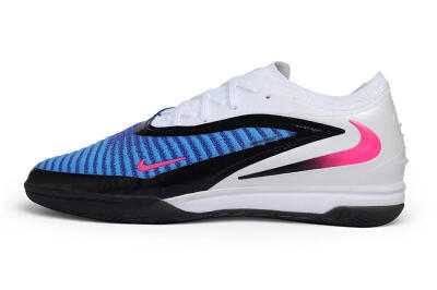 Nike Phantom 6 Elite Low IC Indoor & Futsal Soccer Shoes - White/Baltic Blue/Hyper Pink