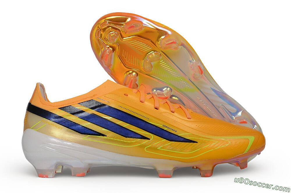 Adidas F50 Hyperfast Elite Laceless FG Firm Ground Soccer Cleats - Orange/Solar Orange/Black 1