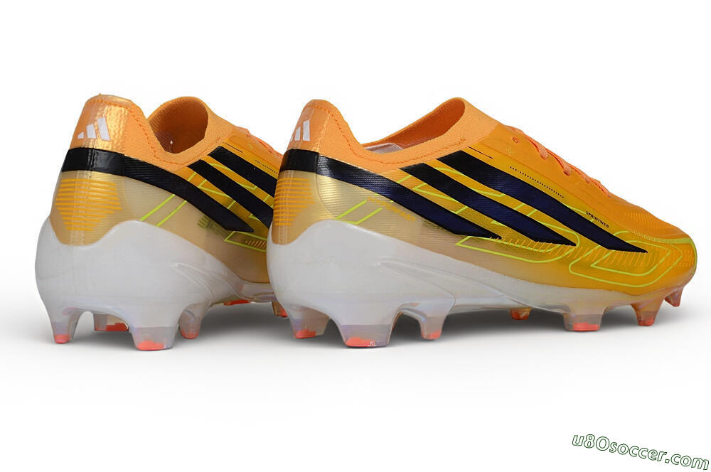 Adidas F50 Hyperfast Elite Laceless FG Firm Ground Soccer Cleats - Orange/Solar Orange/Black 6
