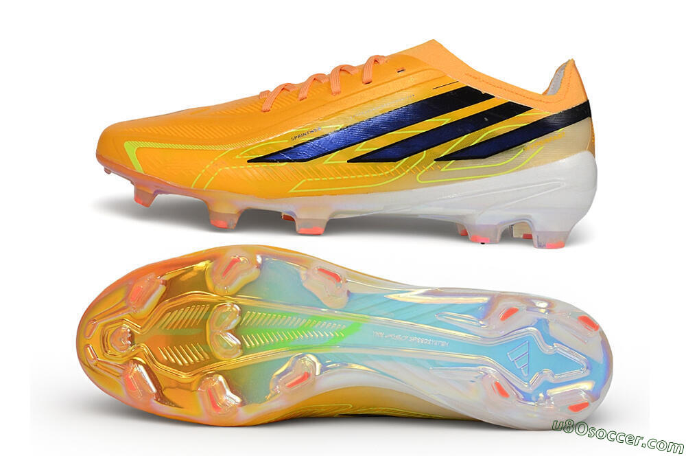 Adidas F50 Hyperfast Elite Laceless FG Firm Ground Soccer Cleats - Orange/Solar Orange/Black 0