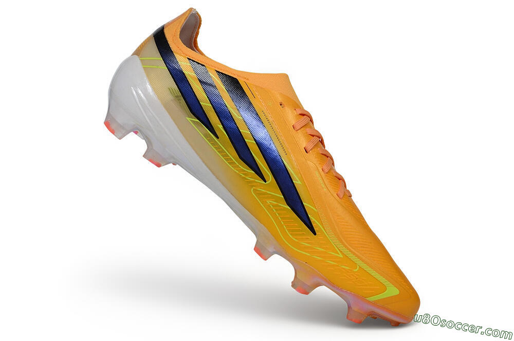 Adidas F50 Hyperfast Elite Laceless FG Firm Ground Soccer Cleats - Orange/Solar Orange/Black 4
