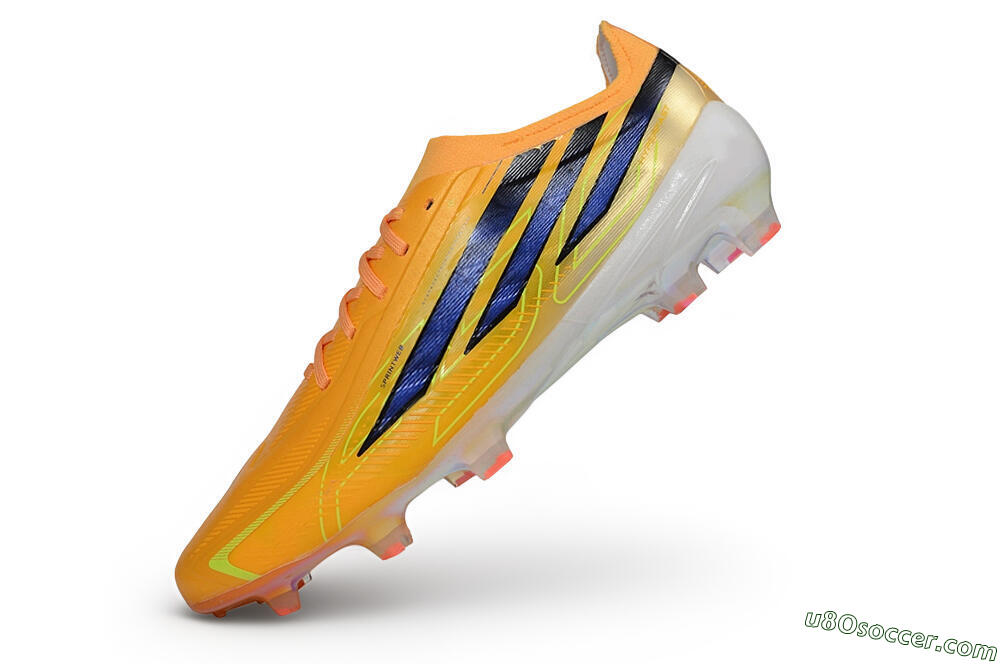 Adidas F50 Hyperfast Elite Laceless FG Firm Ground Soccer Cleats - Orange/Solar Orange/Black 5