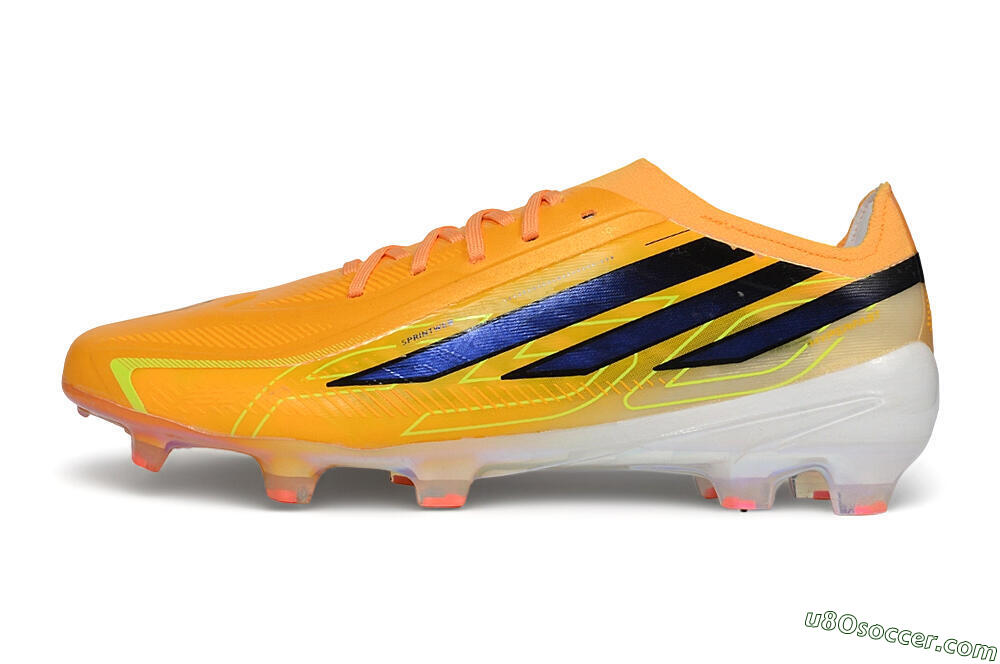 Adidas F50 Hyperfast Elite Laceless FG Firm Ground Soccer Cleats - Orange/Solar Orange/Black 2