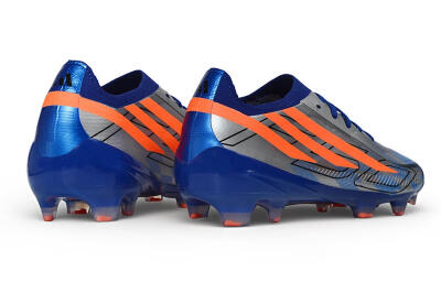 Adidas F50 Hyperfast Elite Laceless FG Firm Ground Soccer Cleats - Silver/Lucid Blue/Solar Red