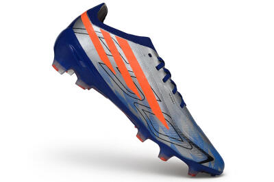 Adidas F50 Hyperfast Elite Laceless FG Firm Ground Soccer Cleats - Silver/Lucid Blue/Solar Red