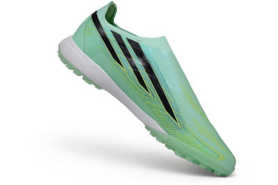 Adidas F50 Hyperfast Elite Laceless TF Artificial Turf Soccer Shoes - Green/Mint/Core Black