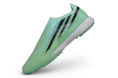 Adidas F50 Hyperfast Elite Laceless TF Artificial Turf Soccer Shoes - Green/Mint/Core Black