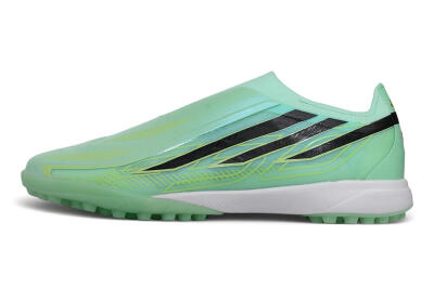 Adidas F50 Hyperfast Elite Laceless TF Artificial Turf Soccer Shoes - Green/Mint/Core Black