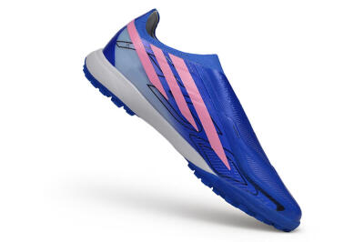 Adidas F50 Hyperfast Elite Laceless TF Artificial Turf Soccer Shoes - Blue/Lucid Blue/Lucid Pink
