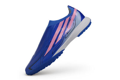 Adidas F50 Hyperfast Elite Laceless TF Artificial Turf Soccer Shoes - Blue/Lucid Blue/Lucid Pink