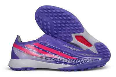 Adidas F50 Hyperfast Elite Laceless TF Artificial Turf Soccer Shoes - Purple/Lucid Purple/Lucid Pink