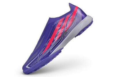 Adidas F50 Hyperfast Elite Laceless TF Artificial Turf Soccer Shoes - Purple/Lucid Purple/Lucid Pink